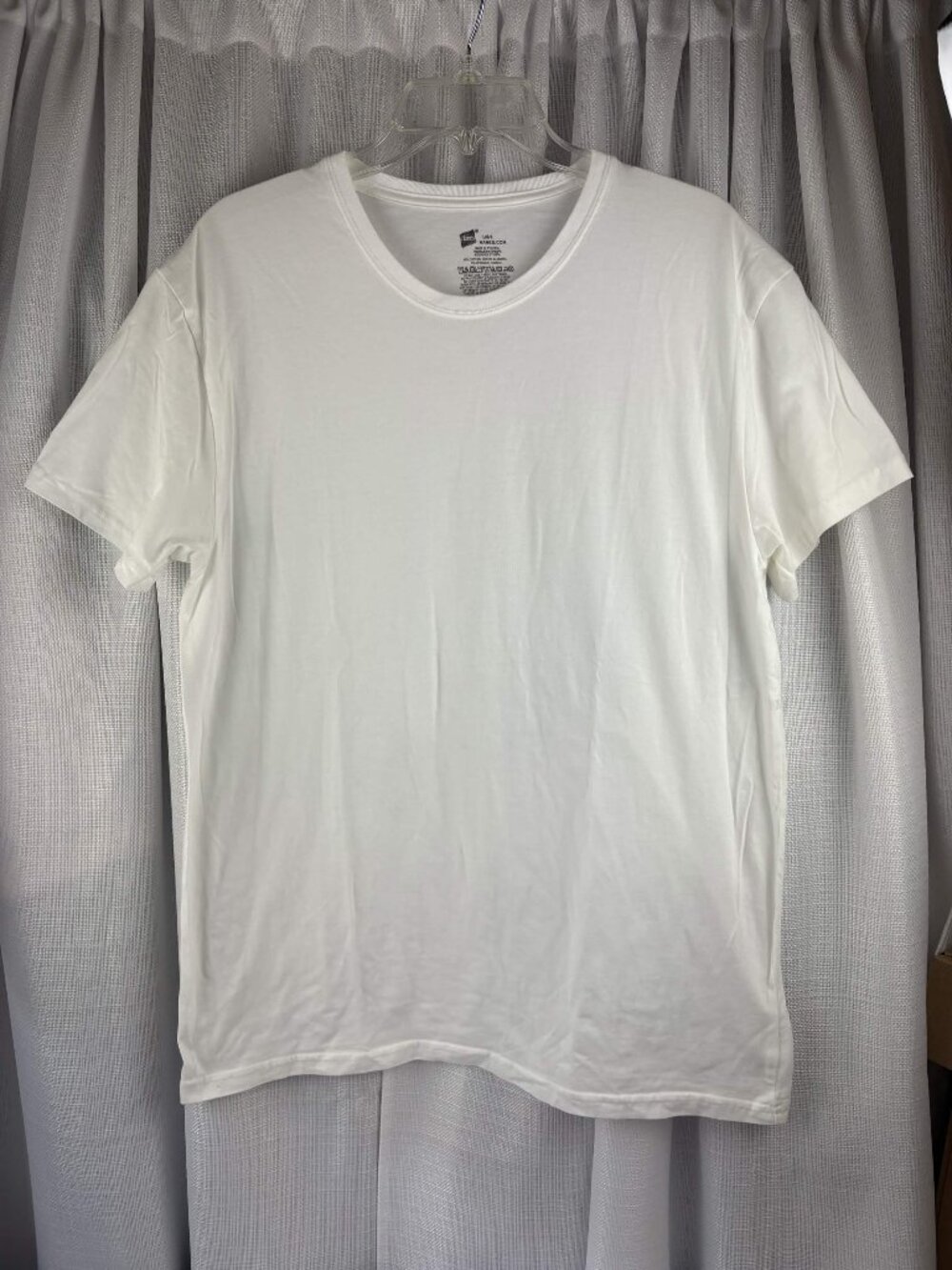 Men's Hanes Ultimate 4 Pack Comfort Fit Stretch Crewneck T-Shirts Size L White